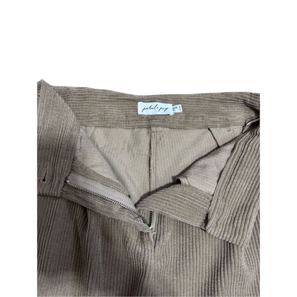 Petal & Pup Corduroy Pants Size 4 Talaren Cuffed High Waisted Crop Taupe - Picture 11 of 12